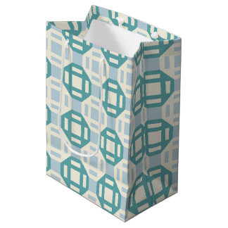 Bolsa De Regalo Mediana Patrón geométrico moderno inspirado en colchas