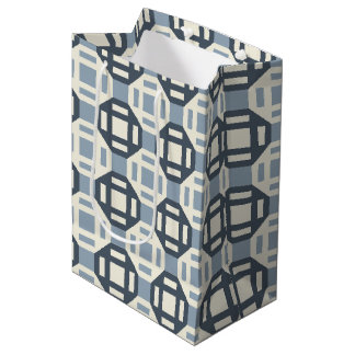 Bolsa De Regalo Mediana Patrón geométrico moderno inspirado en colchas