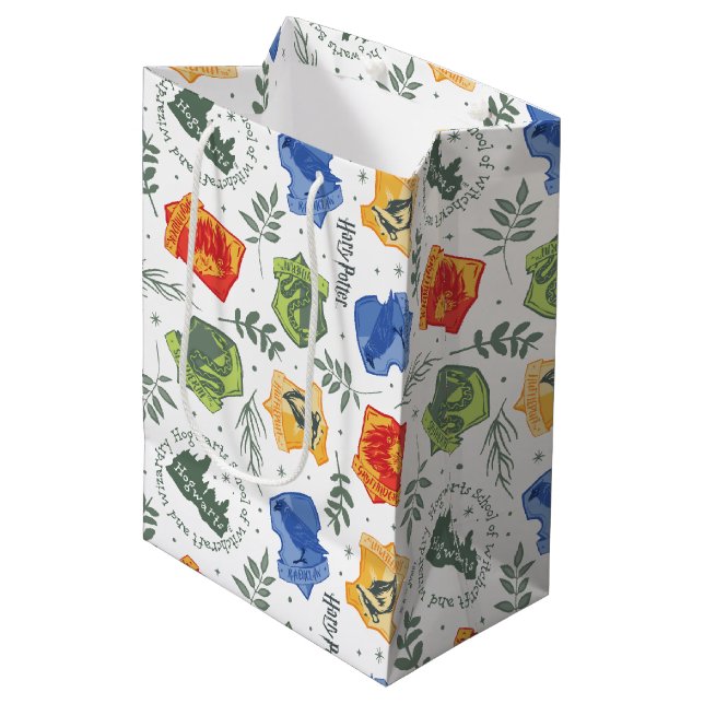 Bolsa De Regalo Mediana Patrón Hogares Magical Herbology HOGWARTS™ (Angulo Anverso)