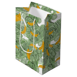 Bolsa De Regalo Mediana Patrón moderno de vegetación plástica tropical