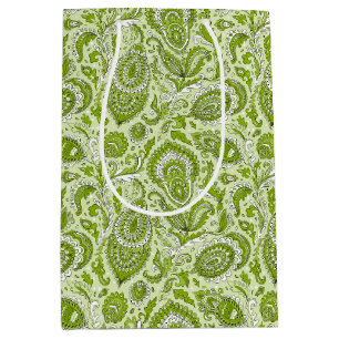 Bolsa De Regalo Mediana Patrón paisley floral sin costuras de estilo indio