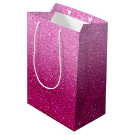 Bolsa De Regalo Mediana Patrón Purpurina rosa