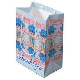 Bolsa De Regalo Mediana Patrón rosa y azul