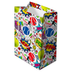 Bolsa De Regalo Mediana 😍 🤩 Patrón 🎾 tenis ecléctico
