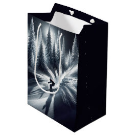 Bolsa De Regalo Mediana Patrona cuesta abajo en la luna