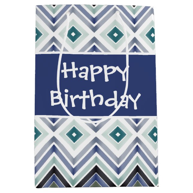 Bolsa De Regalo Mediana Patronato azul oscuro (Anverso)