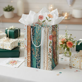 Bolsa De Regalo Mediana Patrones mezclados shabby chic