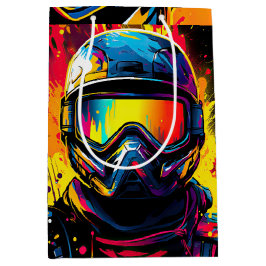 Bolsa De Regalo Mediana Patrulla de pintura de la fiesta de cumpleaños