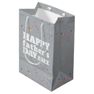 Bolsa De Regalo Mediana Patrulla de pintura grunge del Día del Padre Feliz