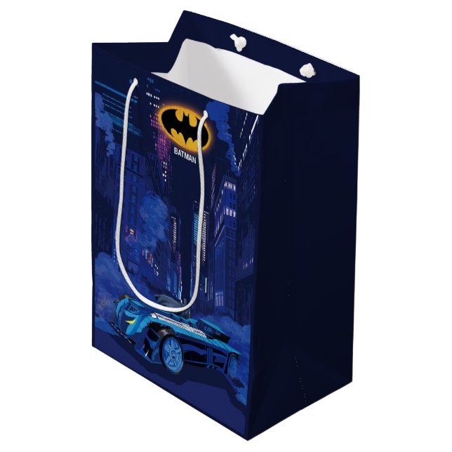 Bolsa De Regalo Mediana Patrulla nocturna de la ciudad de Batman Gotham (Angulo Anverso)