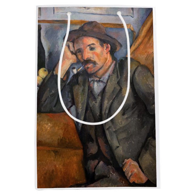 Bolsa De Regalo Mediana Paul Cezanne - Fumador (Anverso)