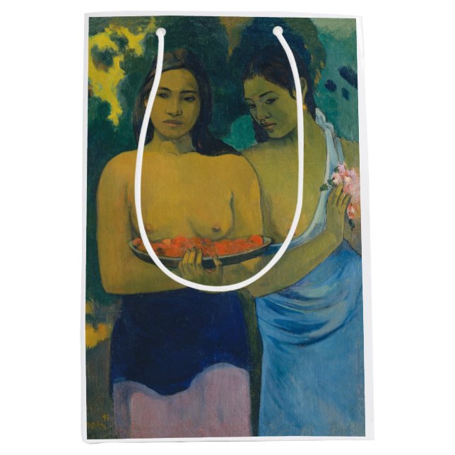 Bolsa De Regalo Mediana Paul Gauguin - Dos mujeres tahitianas (Anverso)