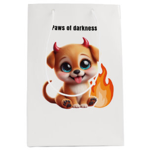 Bolsa De Regalo Mediana Paws of Darkness Fire Dog Gift Bag – Cute Dark