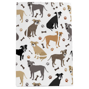 Bolsa De Regalo Mediana Paws y huesos de Pitbull