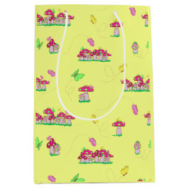 Bolsa De Regalo Mediana Peace Love Mushrooms Gift Bag