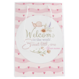 Bolsa De Regalo Mediana Pegatina / Etiqueta de Bienvenida Dulce Bebé