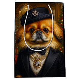 Bolsa De Regalo Mediana Pekingese Holiday 
