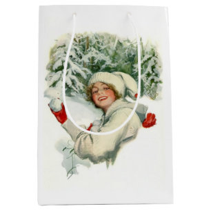 Bolsa De Regalo Mediana Pelea de bola de nieve (por Harrison Fisher)