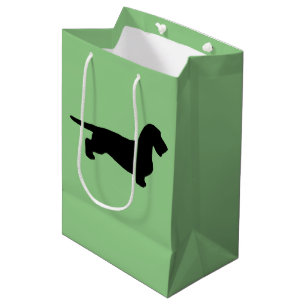 Bolsa De Regalo Mediana Pelo duro de Dachshund - Silhouette 1