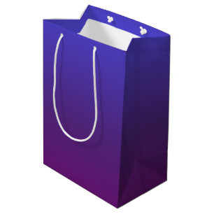 Bolsa De Regalo Mediana Pena azul y púrpura personalizada