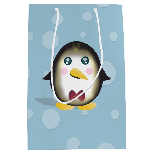 Bolsa De Regalo Mediana Penguin Chillin (Anverso)