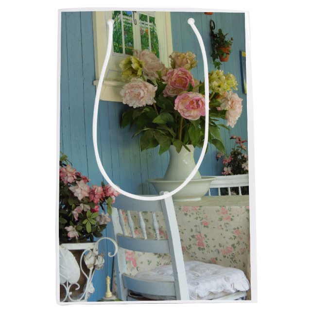 Bolsa De Regalo Mediana Peonies victorianos - Viñetería de Martha (Anverso)