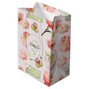 Bolsa De Regalo Mediana Peonies y sistema elegantes lamentables de moda de
