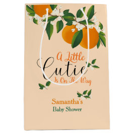 Bolsa De Regalo Mediana Pequeña Corbata En El Camino Naranja Baby Shower