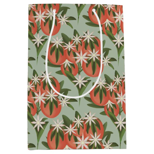 Bolsa De Regalo Mediana Pequeña Cutie Clementine Sage (Anverso)