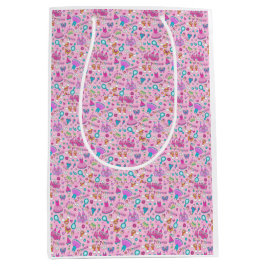 Bolsa De Regalo Mediana Pequeña Princesa Cuidada Patrón Rosa Seamless