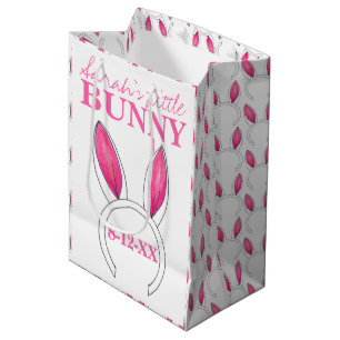 Bolsa De Regalo Mediana Pequeño conejo rosado Recién nacido Orejas Ducha