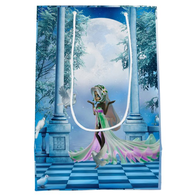 Bolsa De Regalo Mediana Pequeño y lindo hada (Reverso)