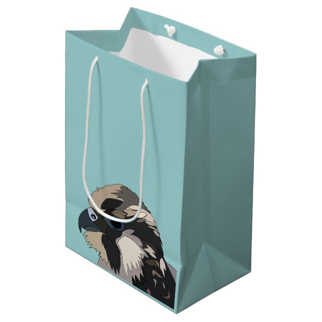 Bolsa De Regalo Mediana Peregrine Falcon Bird Art (Angulo Anverso)