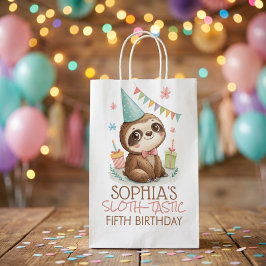 Bolsa De Regalo Mediana Perezoso cumpleaños infantil perezoso-tástico
