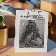 Periódico Qué Año Foto Blanco y Negro Navidad