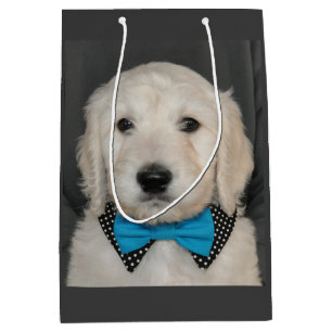 Bolsa De Regalo Mediana Perrito de Goldendoodle en bolso del regalo de la