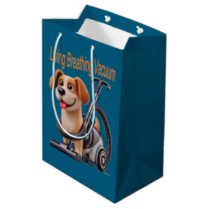 Bolsa De Regalo Mediana Perro Aspiradora Vivo Respirando