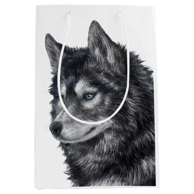Bolsa De Regalo Mediana Perro Balto (Anverso)
