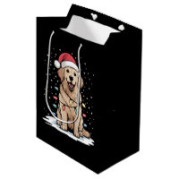 Perro de aguas de San Valentín Santa Navidad Luces