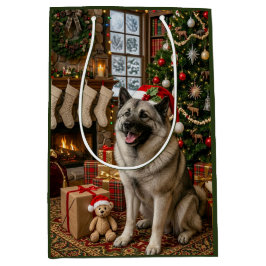 Bolsa De Regalo Mediana perro de alce noruego vacaciones