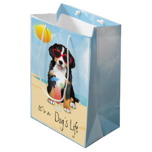 Bolsa De Regalo Mediana Perro de montaña de Bernese del verano