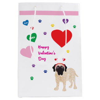 Bolsa De Regalo Mediana Perro de San Valentín
