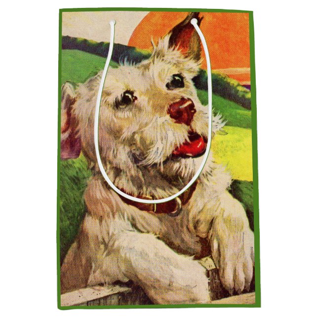 Bolsa De Regalo Mediana perro guapo perro (Anverso)
