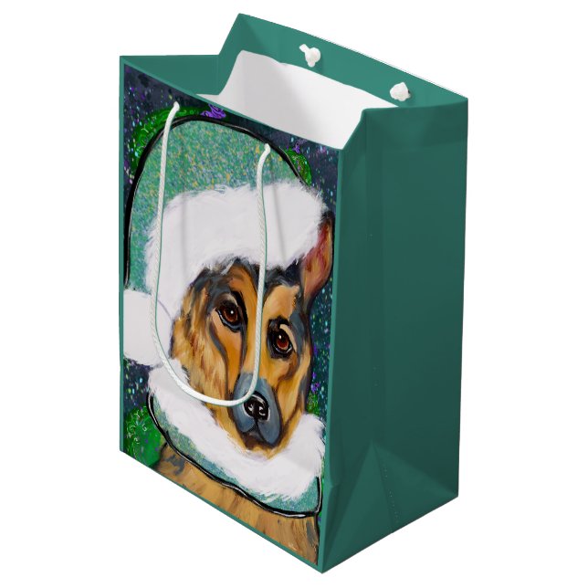 BOLSA DE REGALO MEDIANA PERRO PASTOR ALEMÁN   (Angulo Anverso)