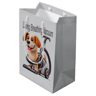 Bolsa De Regalo Mediana Perro respiratorio vivo