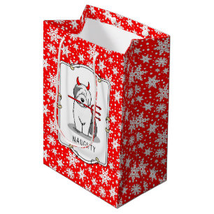 Bolsa De Regalo Mediana Perro travieso viejo inglés malvado (gris 1)