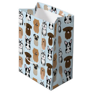 Bolsa De Regalo Mediana Perros Cute, Pug, Boston, Lab, Chow, Husky, Spanie