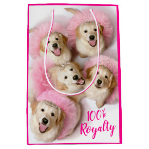 Bolsa De Regalo Mediana Perros princesos en Tiaras