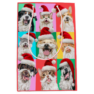 Bolsa De Regalo Mediana Perros y Gatos con Barba de Santa