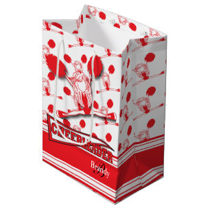Bolsa De Regalo Mediana Personalice a la animadora roja